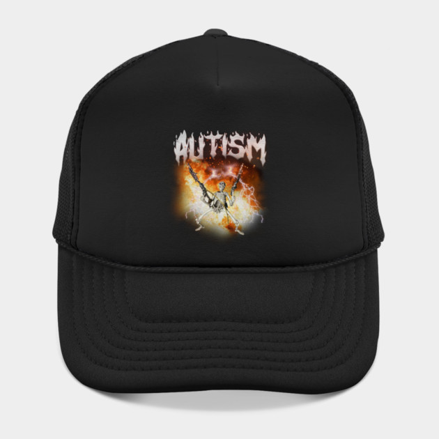 Autistic Funny Skeleton Vintage Bootleg Shirt, Autism Edgy Skeleton Meme, Autism Skeleton Meme Hat