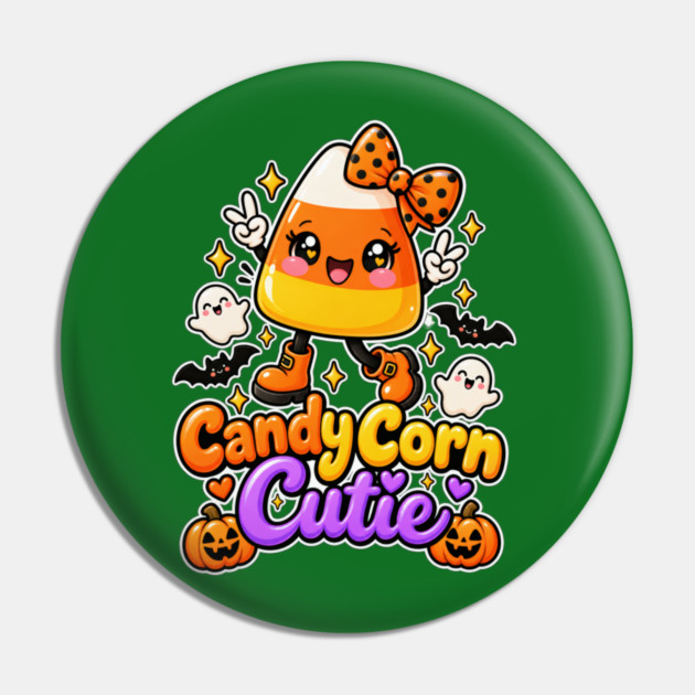 Candy Corn Cutie – Sweet and Spooky Halloween Pin
