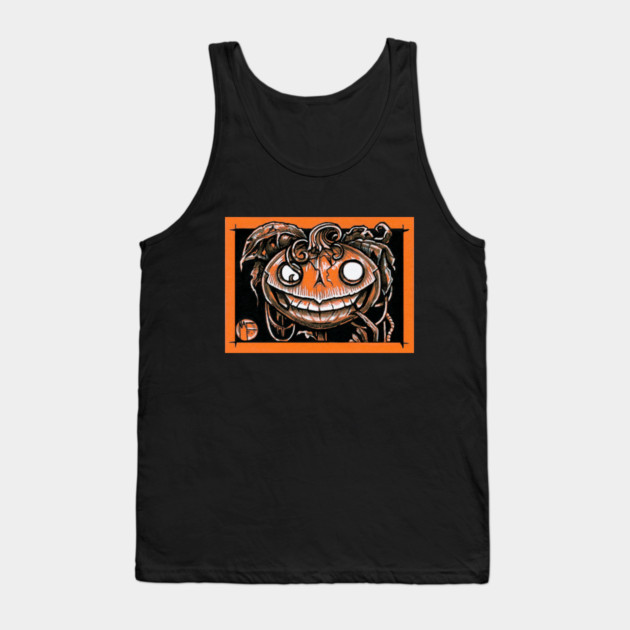 Smiling Jack O Lantern Man Tank Top