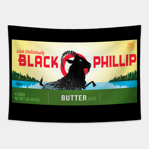 Black Phillip Butter Tapestry
