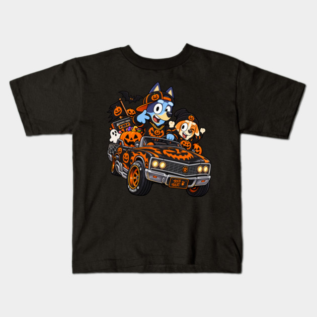 Bluey Halloween Riding Kids T-Shirt