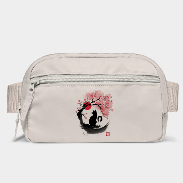 Sakura cat sumi e Bag