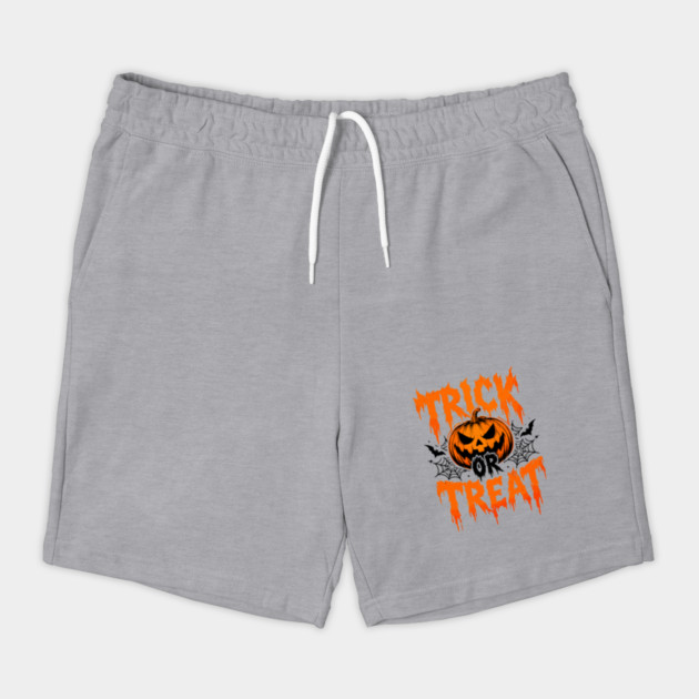 Trick Or Treat Pumpkin Jack O Lantern - White Shorts
