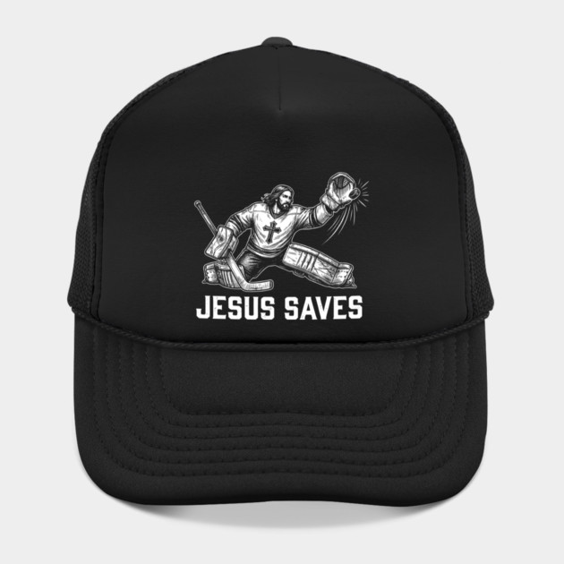 Jesus Saves Hockey Goalie Hat