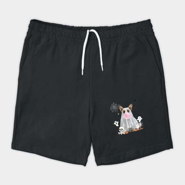 Corgi Dog Ghost Dressed Funny Halloween Dog Lover Shorts