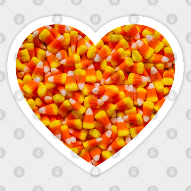 Candy Corn Heart Sticker