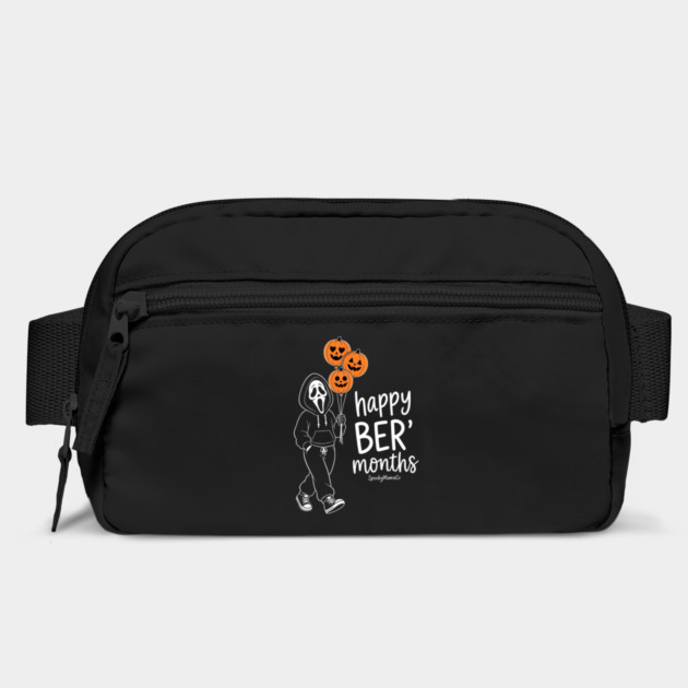 Happy Ber Months Ghost Face Pumpkin Balloons Halloween Bag