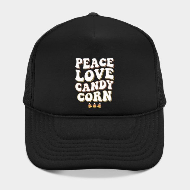 Peace Love Candy Corn Cute Fall Festival Art SEP-654 Hat