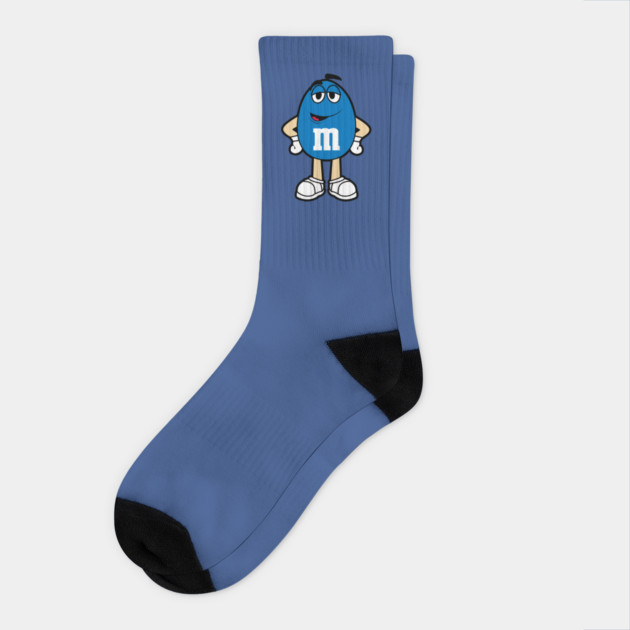 Blue M and M Mascot Socks