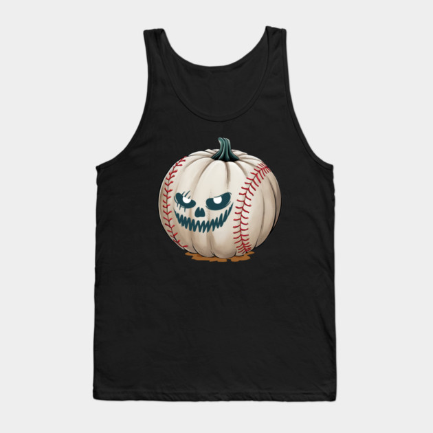 Halloween pumpkin baseball lovers Tank Top