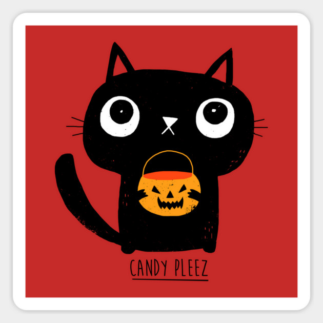 Halloween Cat: Candy Pleez Sticker