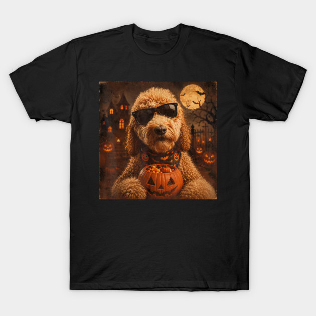Poodle Goldendoodle Halloween Trick Or Treat Dog Lover T-Shirt