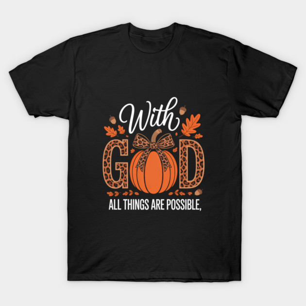 Christian Fall Pumpkin Bible Verse Halloween Jesus Lover T-Shirt
