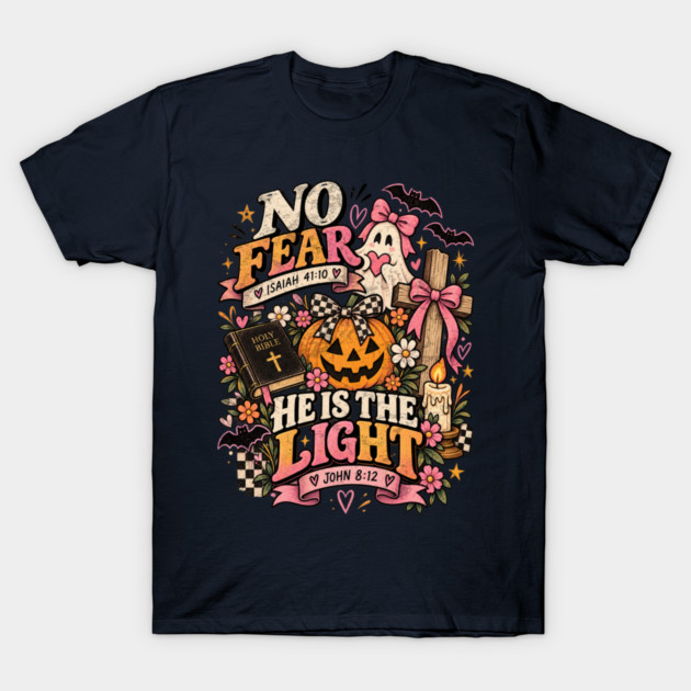 Shine with The Light of Jesus Christian Halloween Pumpkin T-Shirt