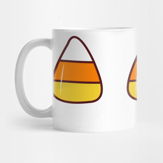 Cute Candy Corn Trio Illustration - Halloween Treat Design Mug