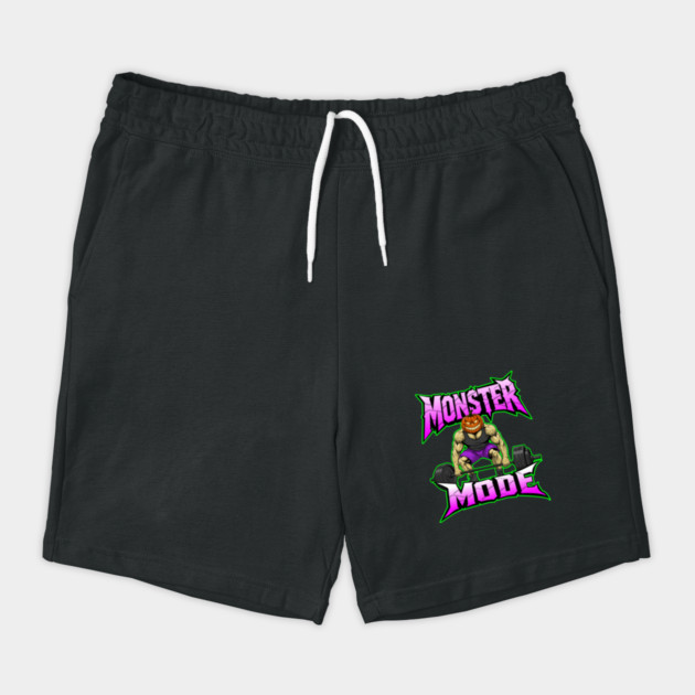 Halloween Gym Monster Mode Pumpkin Bodybuilder Shorts
