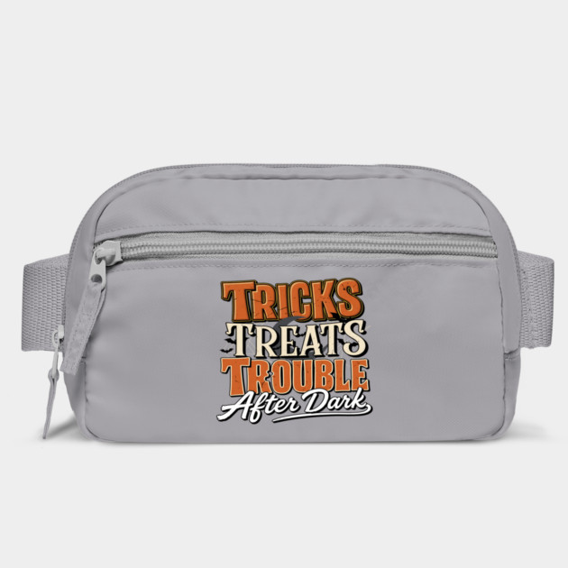 Trick or Treat Halloween Tricks Treats Trouble Spooky Tee Bag