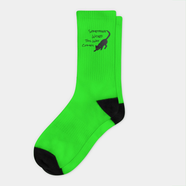 Something Wicked This Way Comes Black Cat Socks