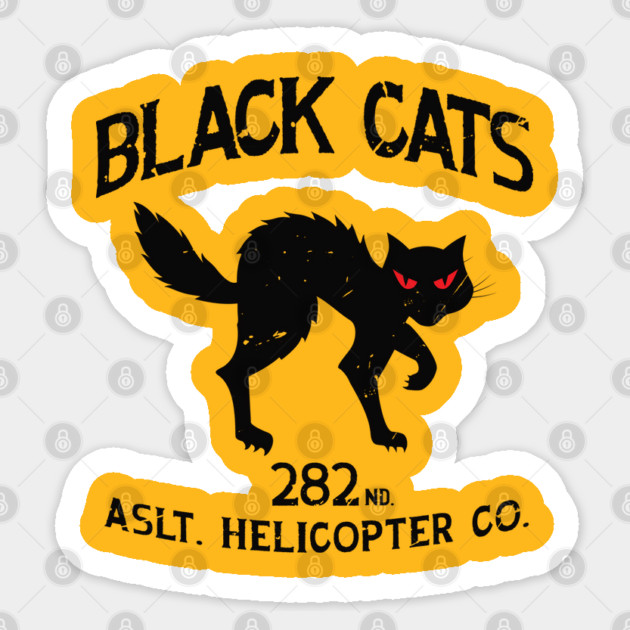 Black Cats - 282nd ASLT Helicopter Co Vintage Emblem Sticker