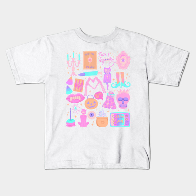 Cute and Spooky Pastel Halloween Kids T-Shirt