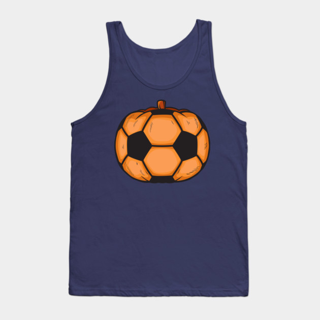Soccer Pumpkin Ball Head Halloween Tank Top