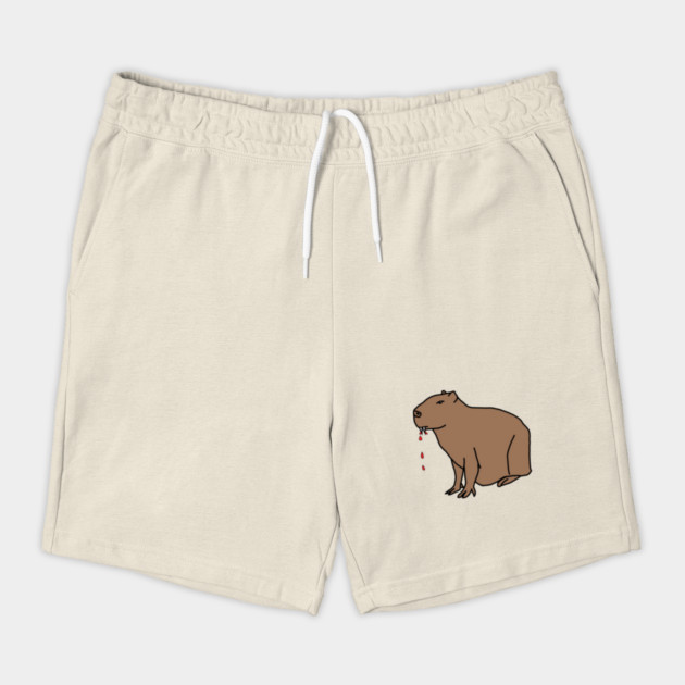 Funny Halloween Animals Capybara with Sharp Teeth Shorts