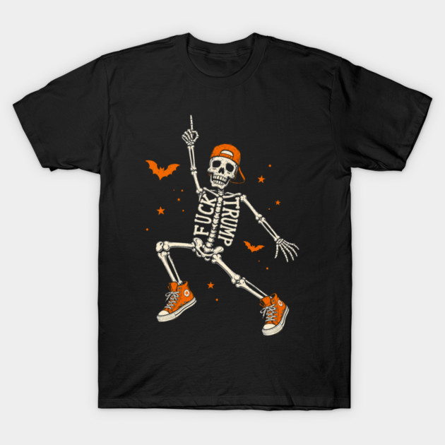Funny Halloween Skeleton Trump Halloween T-Shirt