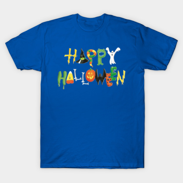 Happy Halloween Spooky Alphabet Monsters T-Shirt T-Shirt