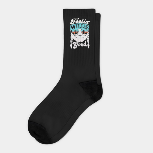 Feelin willie good funny ghost Socks