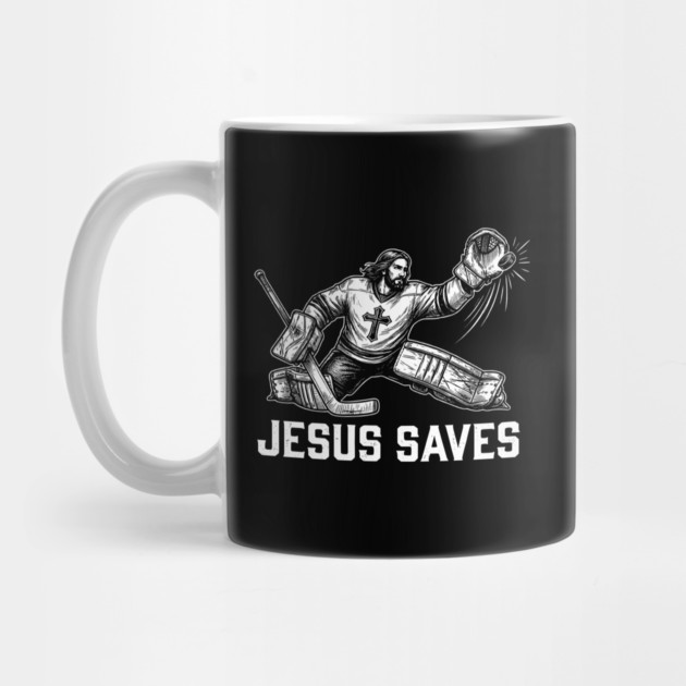 Jesus Saves Hockey Goalie Mug