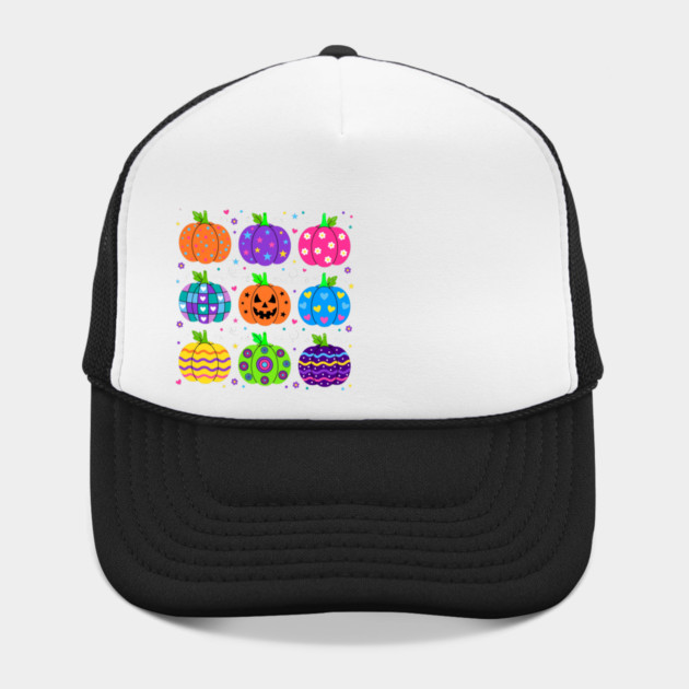 Colorful Cute Halloween Pumpkins Pattern Hat