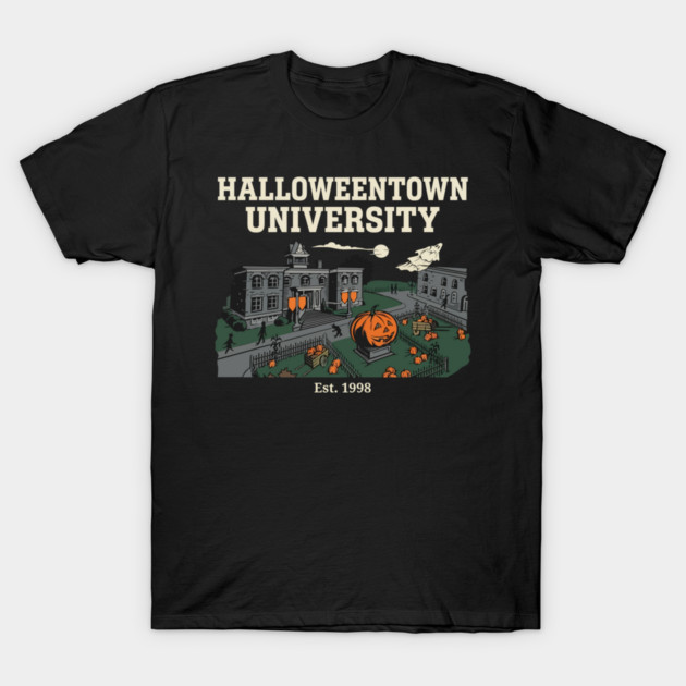 Halloweentown University Est. 1998 Vintage Spooky Halloween - Black T-Shirt