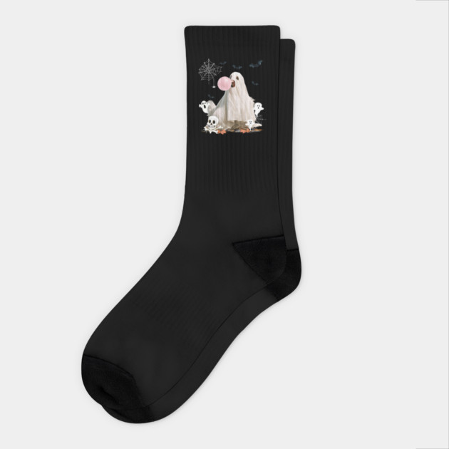 Chicken Ghost Dressed Funny Halloween chicken Lover Socks