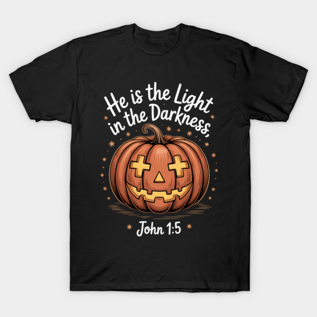 Christian Halloween Faith Pumpkin Fall Jesus Bible Verse T-Shirt
