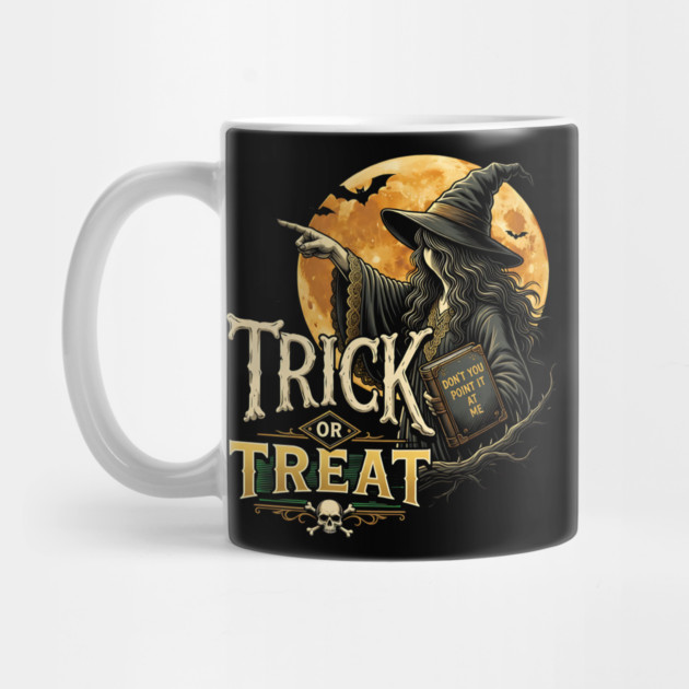 Trick or Treat Halloween Witch and Spooky Full Moon Mug