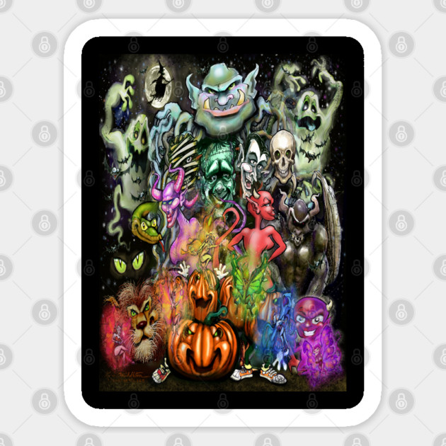 Halloween Monsters Sticker