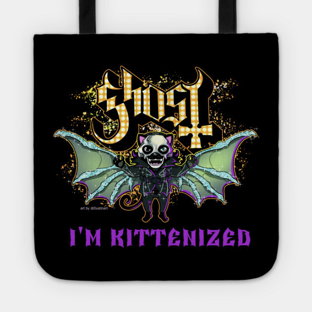Ghost Kittenized Skeleta Tote