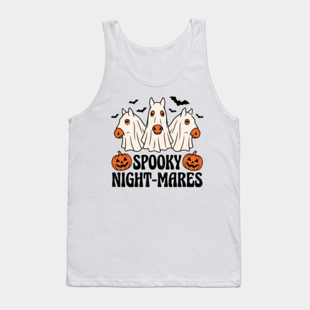 Spooky Night-Mares Halloween Horse Ghost Funny Spooky Season Tank Top
