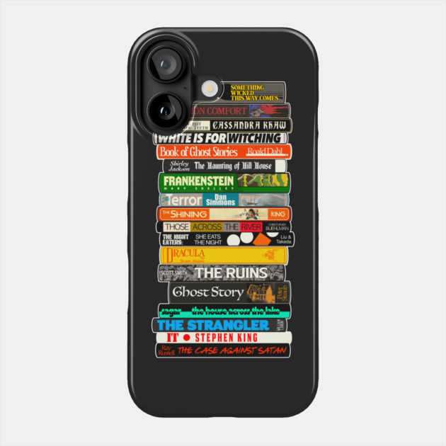 Greatest Horror Books Of All Time Book Stack Phone Case