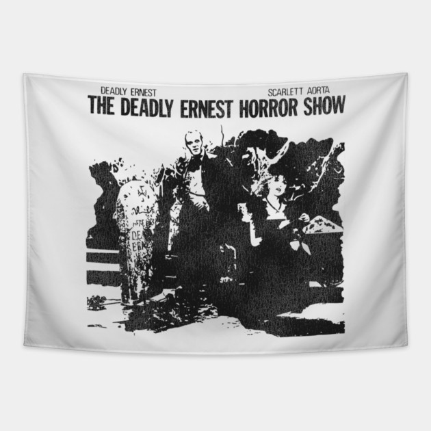 The Deadly Ernest Horror Show 80s UK Fright Night Tapestry