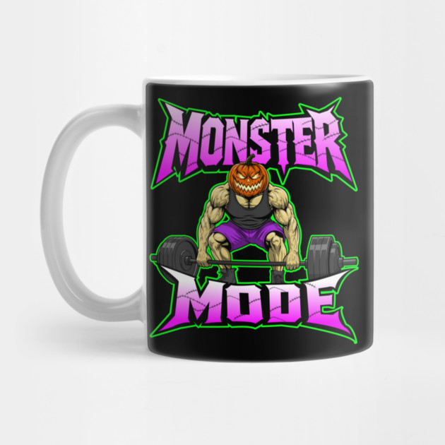 Halloween Gym Monster Mode Pumpkin Bodybuilder Mug