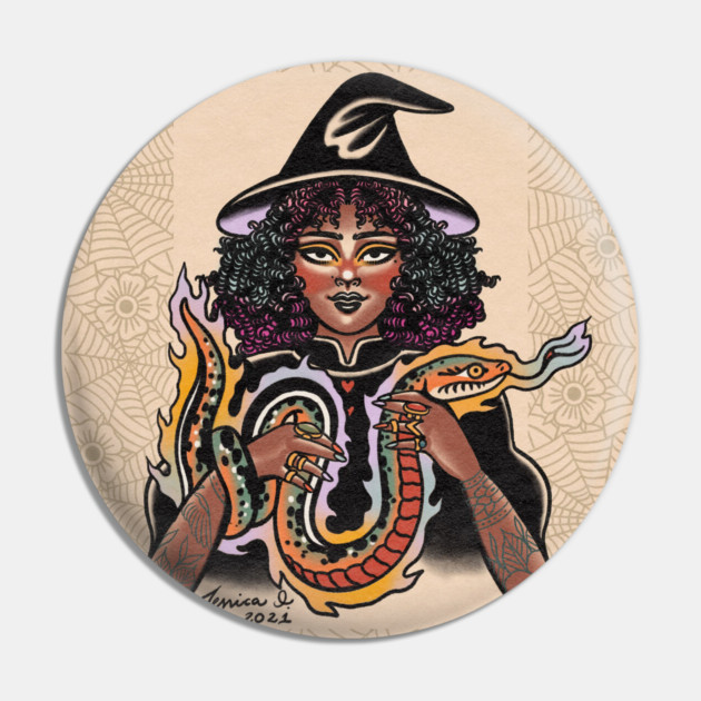 Curly witch Pin