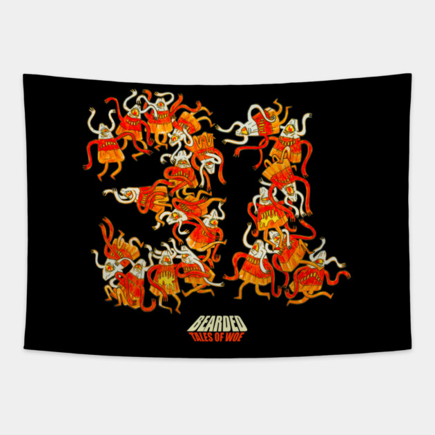 Candy Corn Imps Tapestry