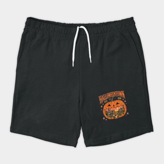 Halloweentown Pumpkin Est 1998, Retro Spooky Season Shorts
