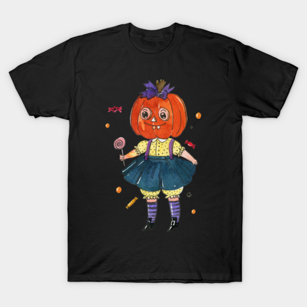 Vintage Pumpkin Kid Halloween T-Shirt