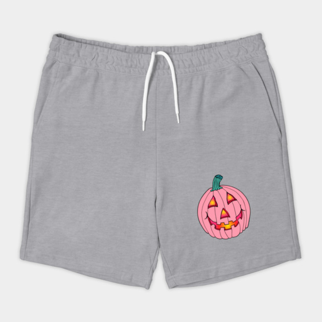 Pink Glowing Jack-O-Lantern Smiling Pumpkin Shorts