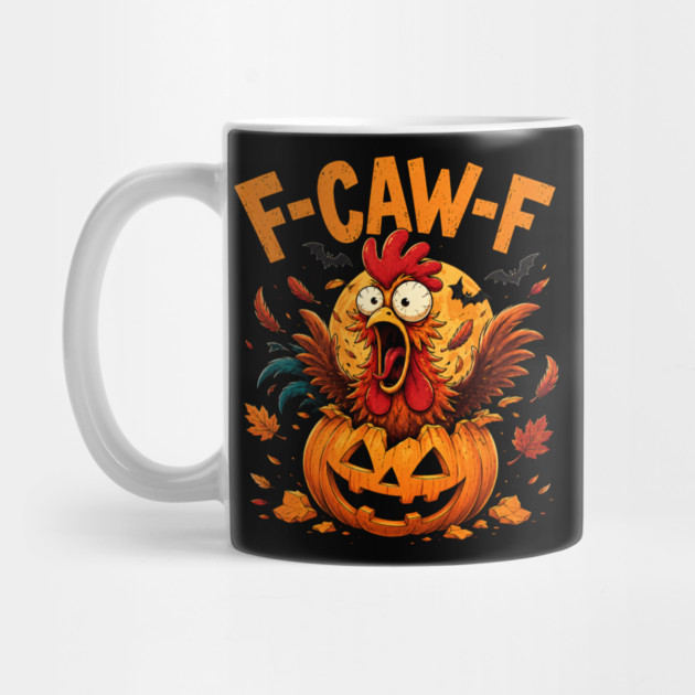 Halloween Chicken F Caw F Pumpkin Mug