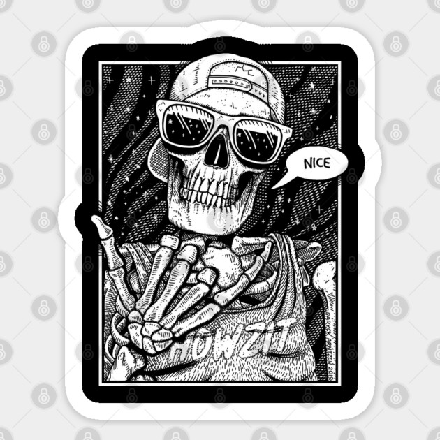 Nice - Cool Bones Skeleton Sticker