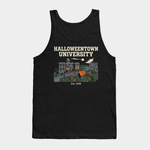 Halloweentown University Est. 1998 Vintage Spooky Halloween - Black Tank Top