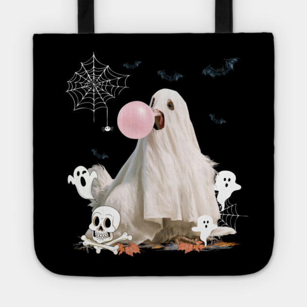 Chicken Ghost Dressed Funny Halloween chicken Lover Tote